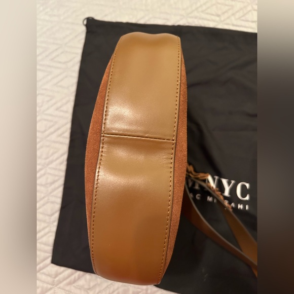 IMNYC Isaac Mizrahi Suede Crossbody Bag with leather and suede flower accents - Picture 6 of 11